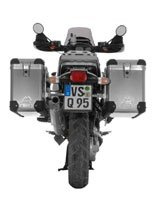 Zestaw: kufry boczne aluminiowe srebrne Zega Pro + stelaże srebrne Touratech BMW R1150GS/R1150GS Adventure/R1100GS/R850GS (38+45L)