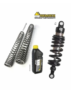 Zestaw obniżający wysokość motocykla: Amortyzator E1 + progresywne sprężyny widelca przedniego zawieszenia Touratech BMW G 310 GS (17-23) [-50 mm]