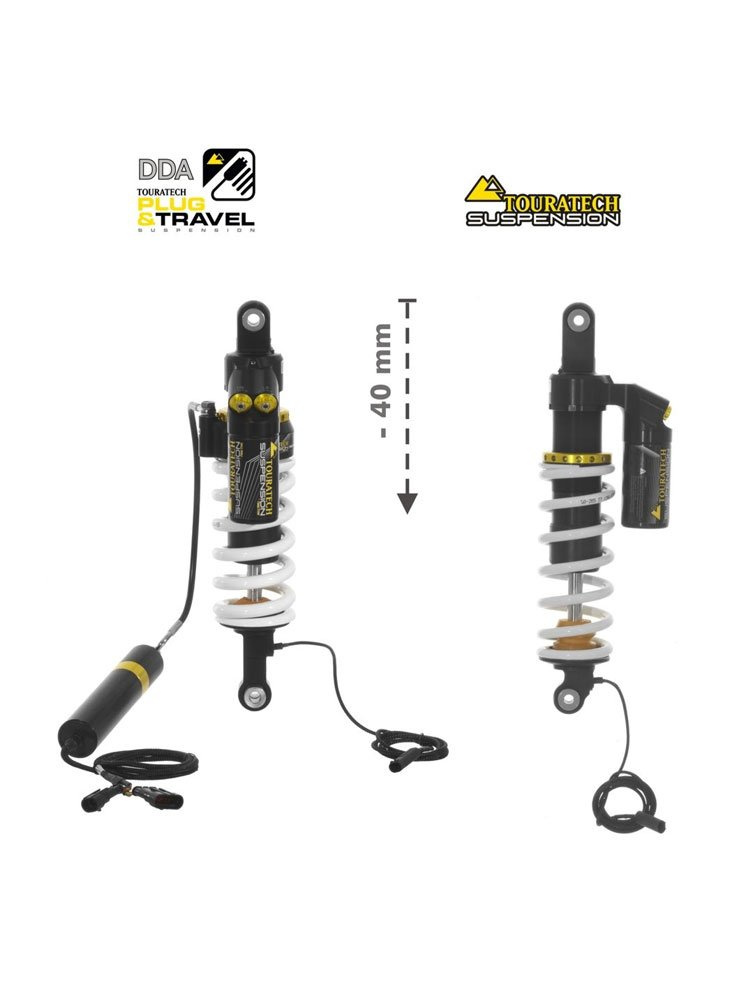 Zestaw obniżający wysokość motocykla -40mm Plug & Travel Suspension Touratech do BMW R1200GS/R1250GS Adventure (17-)