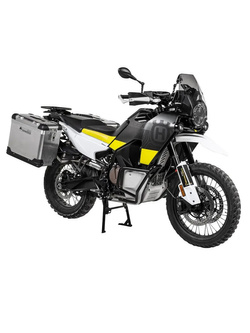 Zestaw: kufry boczne aluminiowe srebrne Zega Pro + stelaże czarne Touratech Husqvarna Norden 901/ Expedition, KTM Adventure 890/ R/ 790/ R [poj.: 38+45l]