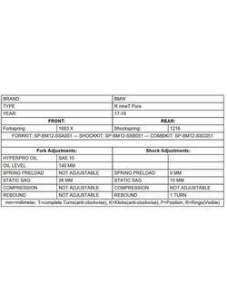 Zestaw sprężyn progresywnych przedniego zawieszenia widelca Touratech Black-T do BMW RnineT Pure (17-)