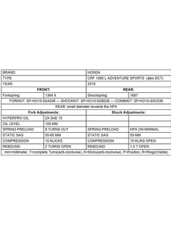Zestaw sprężyn progresywnych przedniego zawieszenia widelca Touratech do Honda CRF1000L Africa Twin Adventure Sports (18-)