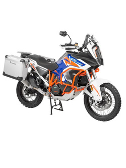 Zestaw: kufry boczne aluminiowe srebrne Zega Pro + stelaże srebrne Touratech KTM Super Adventure 1290 S/R (21-) [poj.: 31+38l]