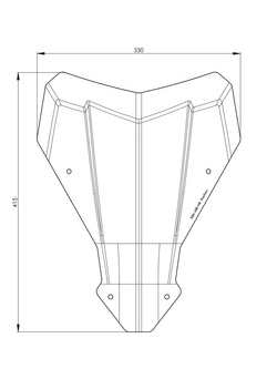 Szyba motocyklowa przezroczysta M Touratech Honda CRF 1100L Africa Twin (19-23)