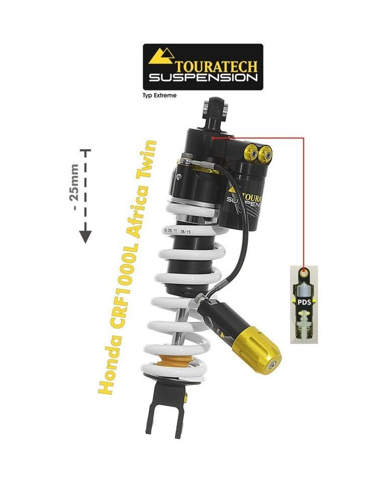 Amortyzator obniżający zawieszenie o 25 mm Extreme Touratech do Honda CRF1000L Africa Twin (18-)