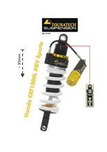 Amortyzator obniżający zawieszenie o 25 mm Explore HP/PDS Touratech do Honda CRF1000L Adventure Sports (18-)