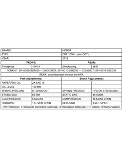 Zestaw sprężyn progresywnych przedniego zawieszenia widelca Touratech do Honda CRF1000L Africa Twin (18-)