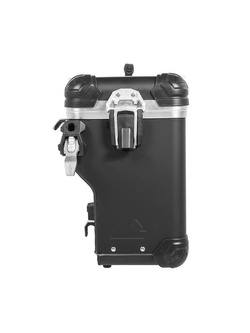 Zestaw: kufry boczne z anodowanego aluminium czarne Zega Evo X + stelaże srebne Touratech BMW R1250GS/Adventure/ R1200GS (13-)/ R1200GS Adventure (14-) (2 x 38L)