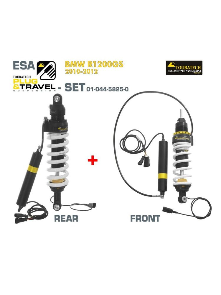 Zestaw amortyzatorów przód+tył Plug & Travel ESA Touratech do BMW R1200GS (10-12)