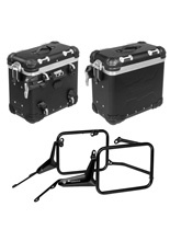 Zestaw: kufry boczne aluminiowe Zega Evo "And-Black" 38/38 + stelaż Touratech do BMW R 1300 GS (23-) [poj.: 2 x 38 l]