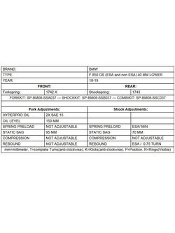 Zestaw obniżający wysokość motocykla Touratech do BMW F850GS/F850GS Adventure (18-) - 40mm