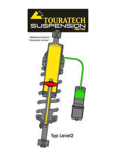 Amortyzator obniżający zawieszenie o 50 mm level 2/ExploreHP Touratech do BMW F800GS/F800GS Adventure (13-)