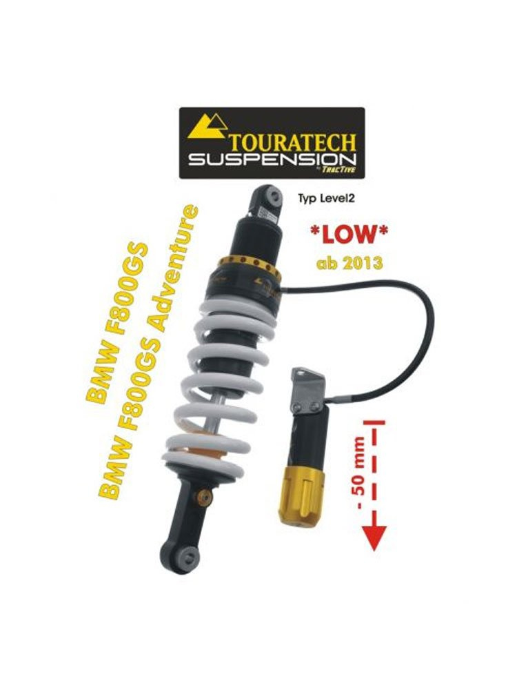 Amortyzator obniżający zawieszenie o 50 mm level 2/ExploreHP Touratech do BMW F800GS/F800GS Adventure (13-)