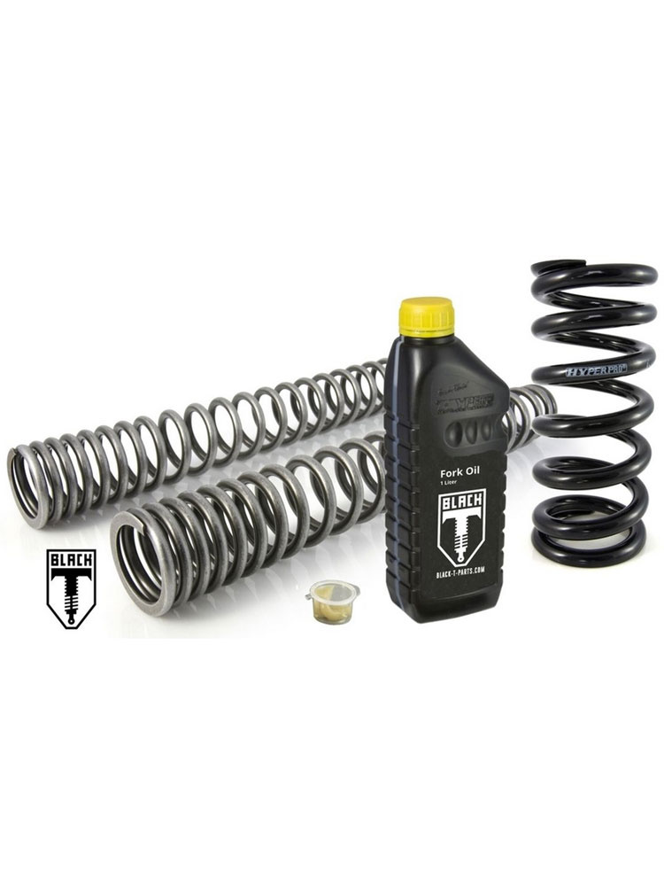 Zestaw sprężyn progresywnych przedniego zawieszenia widelca i amortyzatora Touratech Black-T do Suzuki GSX-1400 (06-08)