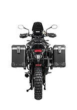 Zestaw: kufry boczne z anodowanego aluminium czarne Zega Pro + stelaże czarne Touratech Triumph Tiger 900 Rally / Pro / GT / GT Pro (20-) (31+38L)