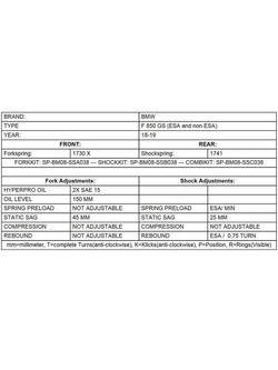 Zestaw sprężyn progresywnych przedniego zawieszenia widelca Touratech do BMW F850GS/F850GS Adventure (18-)