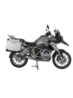 Zestaw: kufry boczne z anodowanego aluminium srebrne "And-S" Zega Pro + stelaże czarne Touratech BMW R1250GS/ R1250GS Adventure/ R1200GS (13-)/ R1200GS Adventure (14-) (38+45L)