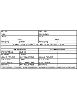 Zestaw sprężyn progresywnych przedniego zawieszenia widelca Touratech Black-T do Triumph Speed Twin (19-)