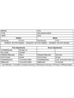 Zestaw sprężyn progresywnych przedniego zawieszenia widelca Touratech do KTM 790 Adventure R (19-)