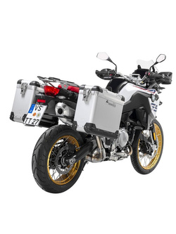 Zestaw: kufry boczne z anodowanego aluminium "And-S" Zega Pro + stelaże czarne Touratech BMW F850GS/ Adventure/ F750GS/ F900GS Adventure/ F800GS (24-) (31+38L)