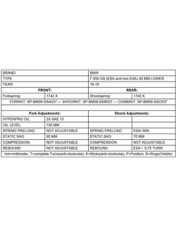 Zestaw obniżający wysokość motocykla -40mm Touratech do BMW F850GS/F850GS Adventure (18-)