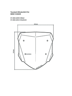 Szyba motocyklowa przezroczysta S Touratech BMW S1000XR