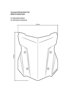 Szyba motocyklowa przyciemniana S Touratech BMW R1250GS/ R1250GS Adventure/ R1200GS (LC)/ R1200GS Adventure (LC)