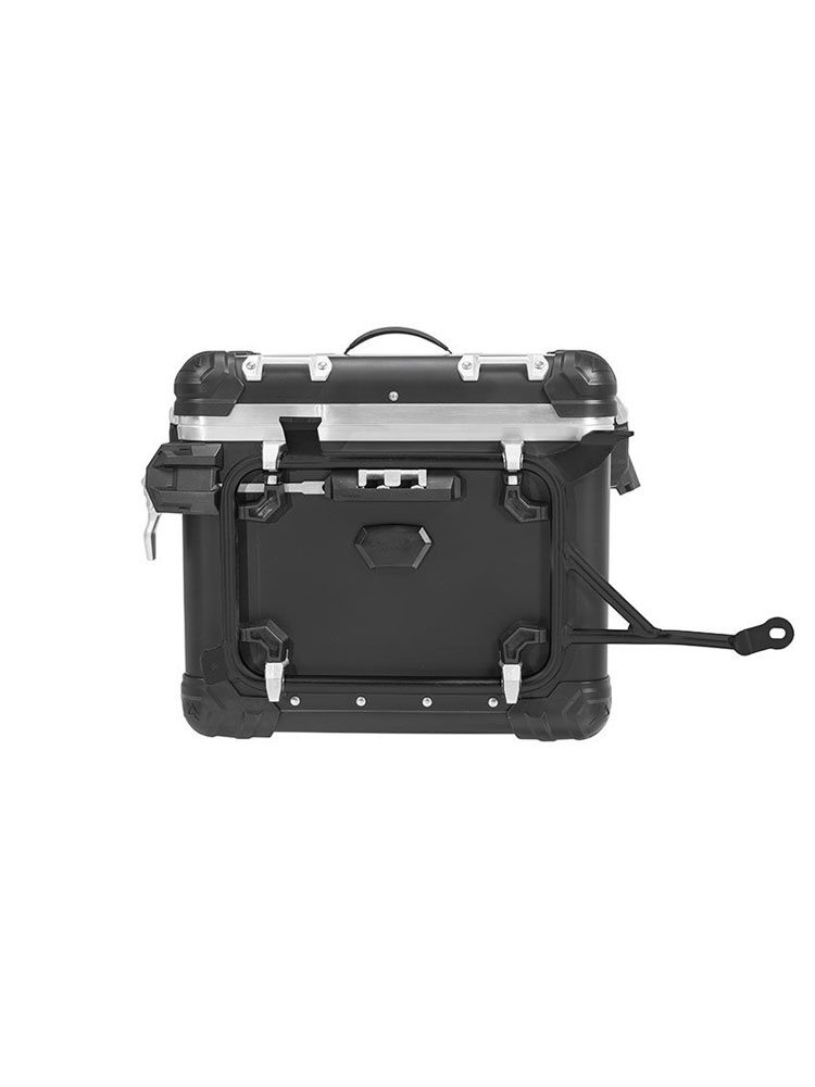 Zestaw: kufry boczne z anodowanego aluminium czarne "And-Black" Zega Evo + stelaże czarne Touratech KTM 1050 Adventure/1090 Adventure/1290 Super Adventure (-20)/1190 Adventure/R (31+38L)