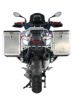 Zestaw: kufry boczne srebrne Zega Mundo + stelaże srebrne Touratech BMW R 1300 GS Adventure (24-) [poj.: 45+45l]