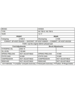 Zestaw sprężyn progresywnych przedniego zawieszenia widelca Touratech Black-T do Honda NC750S (12-17)