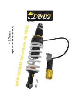 Amortyzator obniżający zawieszenie o 25 mm level 2 Touratech do BMW F850GS Adventure (18-)