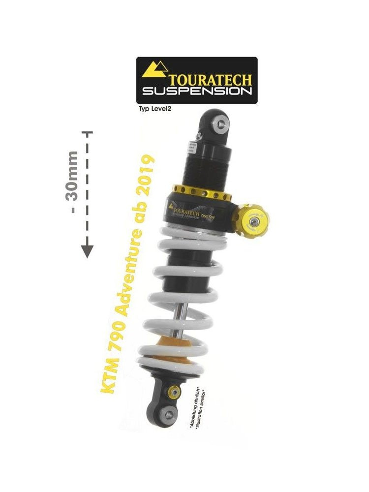 Amortyzator obniżający zawieszenie o 30 mm level 2 Touratech do KTM 790 Adventure (19-)/ 890 Adventure/ R (21-)