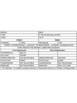 Zestaw sprężyn progresywnych przedniego zawieszenia widelca Touratech do BMW F750GS (18-)