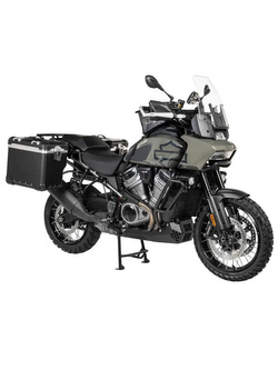 Zestaw: kufry boczne czarne Zega Evo X + stelaże czarne Touratech Harley Davidson RA1250 Pan America (21-) [poj.: 45l+45l]