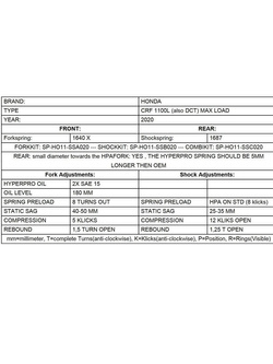 Zestaw podwyższający wysokość motocykla Touratech do Honda CRF1100L Africa Twin (20-) maksymalne obciążenie