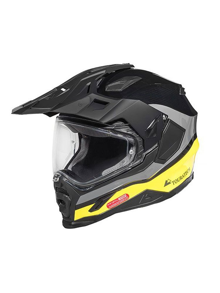 Kask integralny Touratech Aventuro Carbon 2 czarno-szaro-żółty
