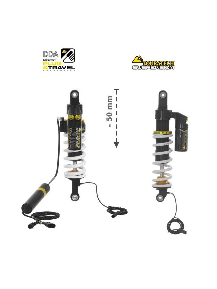 Zestaw obniżający wysokość motocykla -50mm Plug & Travel Suspension Touratech do BMW R1200GS/R1250GS (17-)
