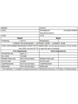 Zestaw sprężyn progresywnych przedniego zawieszenia widelca Touratech Black-T do Ducati Scrambler (15-)