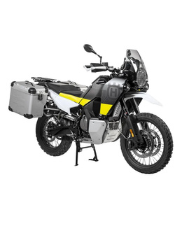 Zestaw: kufry boczne srebrne Zega Evo X + stelaże srebne Touratech Husqvarna Norden 901 [poj.: 45+45l]