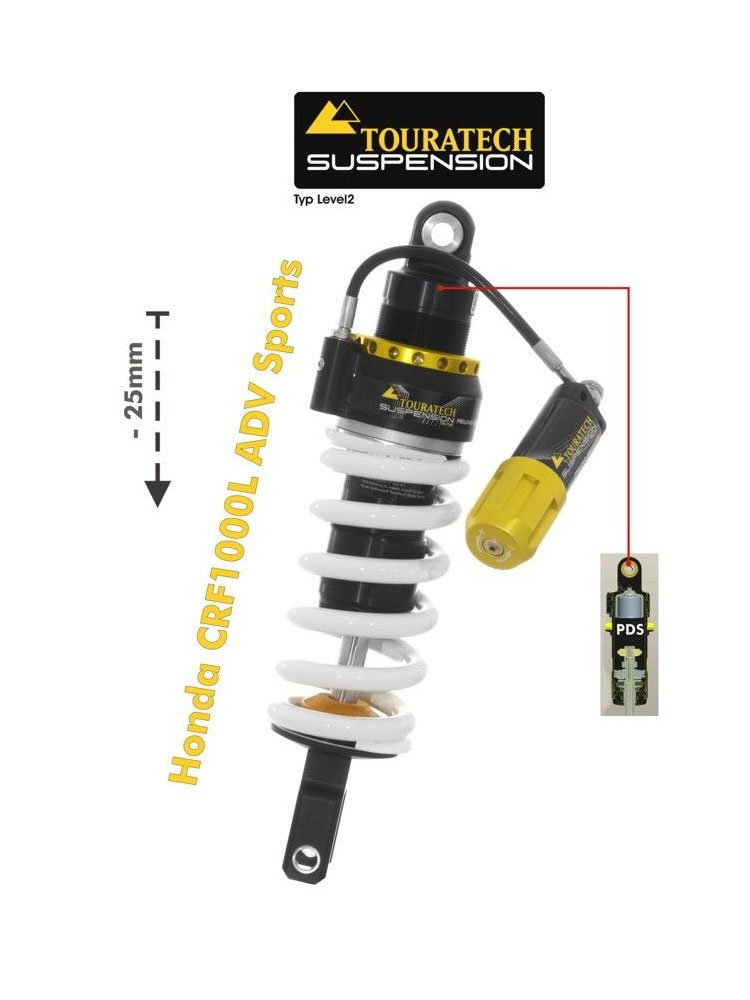 Amortyzator obniżający zawieszenie o 25 mm Explore HP/PDS Touratech do Honda CRF1000L Adventure Sports (18-)