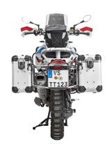 Zestaw: kufry boczne z anodowanego aluminium srebrne "And-S" Zega Evo + stelaże srebrne Touratech BMW R1200GS (-12)/R1200GS Adventure (-13) (31+38L)