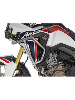 Zestaw: Osłona silnika Rallye + Gmole dolne i górne Touratech do Hondy CRF1000L Africa Twin srebrne