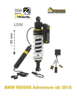 Amortyzator tylny obniżający zawieszenie o 25 mm DDA / Plug & Travel Suspension Touratech do BMW F850GS Adventure (18-)