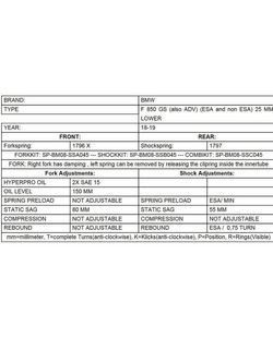 Zestaw obniżający wysokość motocykla -25 mm Touratech do BMW F850GS / BMW F850GS Adventure (18-)