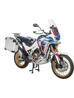 Zestaw: kufry boczne z anodowanego aluminium srebrne "And-S" Zega Evo + stelaże czarne Touratech Honda CRF1100L Africa Twin (22-)/ Adventure Sports (31+38L)