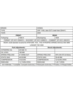 Zestaw podwyższający wysokość motocykla Touratech do Honda CRF1100L Africa Twin (20-) +20mm