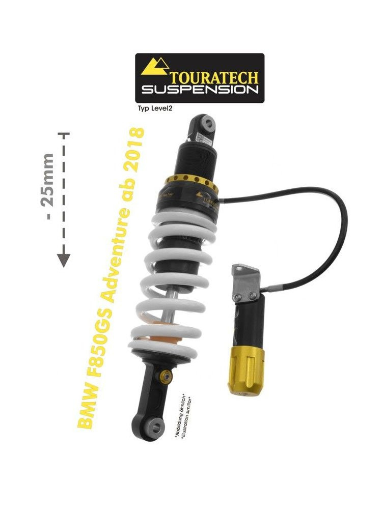 Amortyzator obniżający zawieszenie o 25 mm level 2 Touratech do BMW F850GS Adventure (18-)