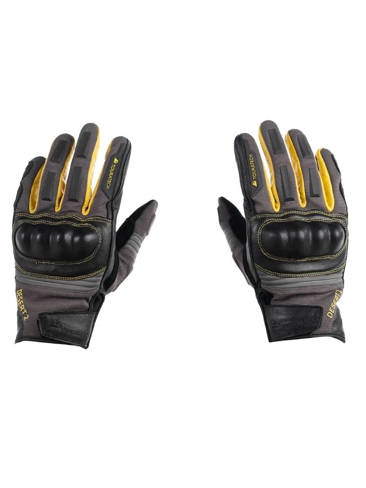 Rękawice motocyklowe Touratech Guardo Desert 2 szaro-żółte