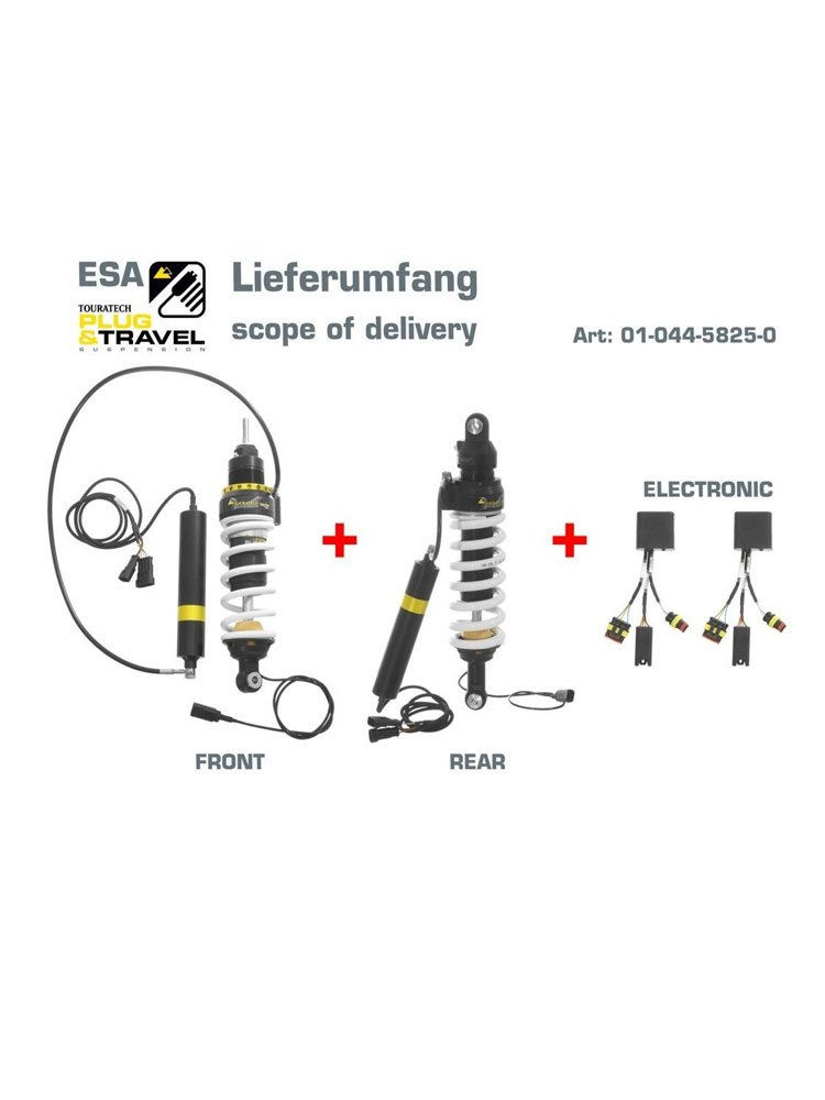 Zestaw amortyzatorów przód+tył Plug & Travel ESA Touratech do BMW R1200GS (10-12)