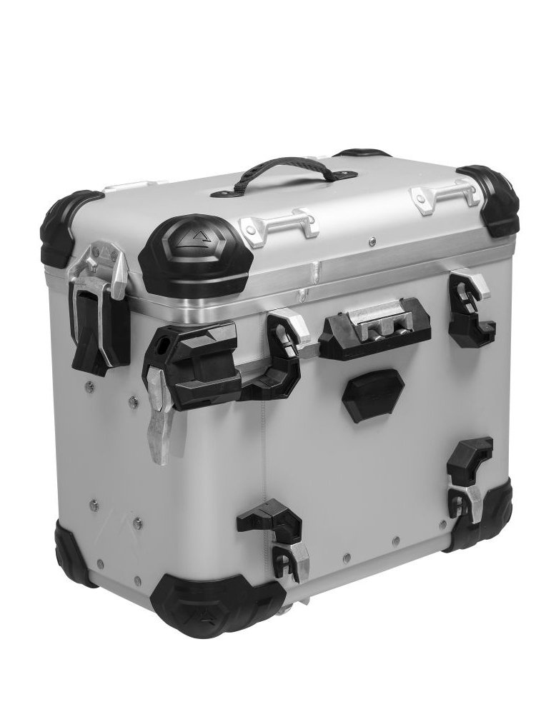 Kufer boczny z anodowanego aluminium srebrny Touratech ZEGA Evo "And-S" (31L) lewy